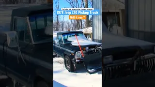 I tried starting this 1978 Jeep J20 pickup at -2 degrees #jeep #4x4 #classiccars