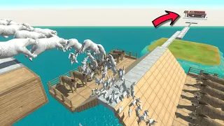 Bridge of Challenges | Running and Jumping for Survival - Animal Revolt Battle Simulator
