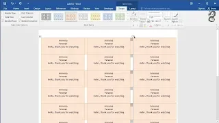 How to create labels in Word