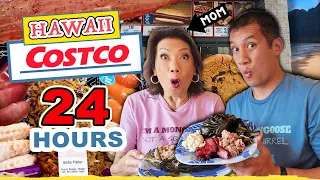 24 Hours Eating HAWAII Costco Food ONLY! ULTIMATE HAWAIIAN FEAST and Best Hawaii Exclusive Items