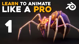 How To Animate ANY Creature With Legs in Blender in 4 EASY steps - Spider Walk - Tutorial Part 1