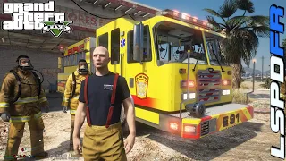 GTA 5 Firefighter Mod - Responding To A 5th Alarm House Fire (LSPDFR Fire Callouts)