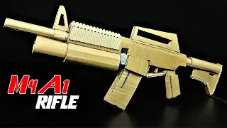 How To Make A Cardboard Fully Automatic M4A1 Rifle That SH00TS