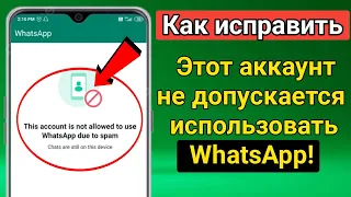 Как исправить, что этой учетной записи не разрешено использовать WhatsApp из-за проблемы со спамом