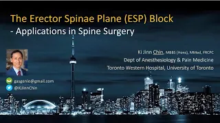 ESP (Erector Spinae Plane) Block in Spine Surgery (2021)