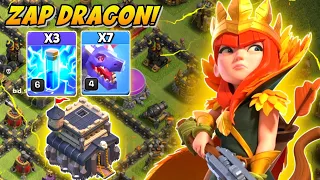 TH9 Queen Charge Zap Dragon Attack Strategy 2022 | Best TH9 Attack Strategy Clash of Clans - COC