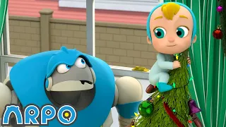 Arpo the Robot | CHRISTMAS TREE Decorating Difficulty!! | Funny Cartoons for Kids | Arpo and Daniel