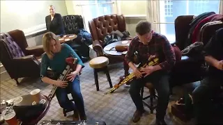 Uilleann Pipers Catherine Ashcroft, Steve Johnston and Tom Walsh at IUPD 2019