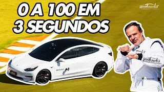 TESLA MODEL 3! Rubinho acelera o elétrico de 462 cv - Volta Rápida #230 ft. Rolandinho do @Pipocando