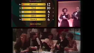 Eurovision 1978: The ghost of Contests yet to come | Song super cut and animated scoreboard