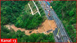 Death toll up to 48 after road collapse in south China's Guangdong