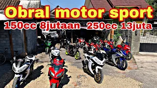 OBRAL MURAH MOTOR SPORT 150CC 8JUTAAN 250HARGA 13JUTA SURAT LENGKAP SEMUA