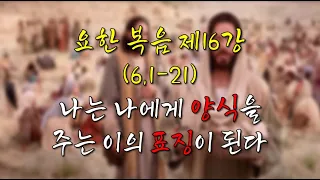 요한 복음 제16강/ 6,1-21/ 나는 나에게 양식을 주는 이의 표징이 된다/ 오천 명을 먹이시다; 물 위를 걸으시다