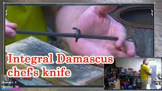 knife making - Integral Damascus chef's knife