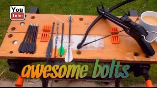 how to make awsome pistol crossbow bolts for target & hunting