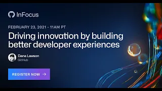 Driving innovation by building better developer experiences