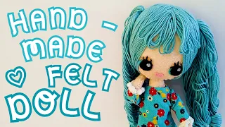 Retro felt dolly I sewed + Clothes! Blythe doll's friend