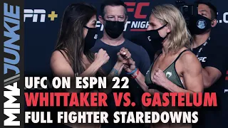 UFC on ESPN 22 fighter faceoffs, one set of fighters gets physical