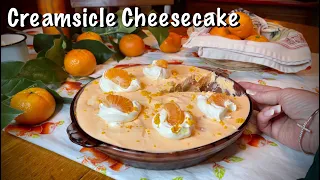 ASMR Creamsicle Cheesecake (No talking) No-bake Clementine dessert ~ Relaxing kitchen/cooking sounds