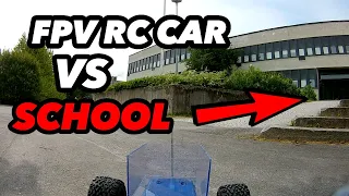 RC Car drives into School!