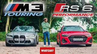 NEW Audi RS6 vs BMW M3 Touring review – what's the best super estate? | What Car?