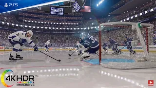 NHL 22 Tight Game! Tampa Bay Lightning vs Toronto Maple Leafs 4K Realistic Graphics! PS5 Gameplay