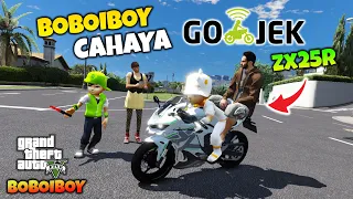 BOBOIBOY KUASA CAHAYA JADI GOJEK PAKAI MOTOR ZX 25R  - GTA 5 MOD BOBOIBOY