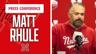 Nebraska Football Head Coach Matt Rhule speaks to media before Huskers' season opener at Minnesota