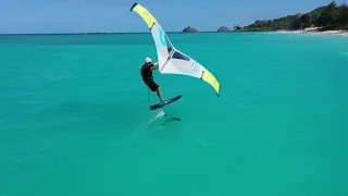 Foiling At Kailua Bay, Feb 10 2021.