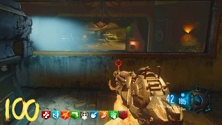 KINO DER TOTEN ROUND 100 SPEEDRUN!!! - BLACK OPS 3 ZOMBIE CHRONICLES DLC 5 GAMEPLAY!