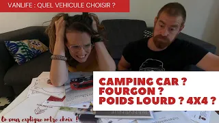 VANLIFE : QUEL VEHICULE CHOISIR ? Camping-car ? Fourgon aménagé ? Poids lourd ? 4x4 ?