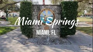 Miami Springs, Florida. Walking tour (4K 60fps)
