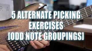 Improve your alternate picking with 5 odd note groupings exercises!
