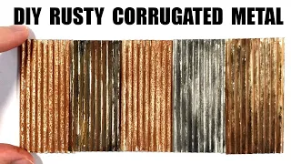 How to Make Miniature Rusted Corrugated Metal Roofing for Diorama and Model Railroad
