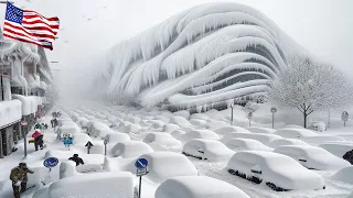 California now! A 12-foot snowstorm and 190 mph wind gusts left hundreds of people stranded