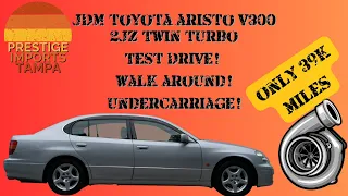 1997 JDM Toyota Aristo V300 2JZ Twin Turbo, Test Drive, Walk Around, and Undercarriage!