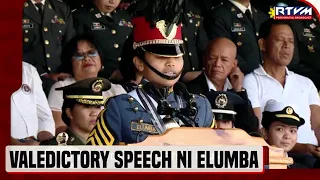 Cadet 1st Class Jeneth Elumba, nagbigay ng kanyang Valedictorian speech