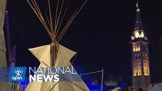 Ceremonial teepee set up on Parliament Hill | APTN News