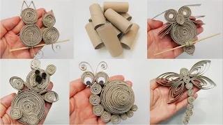 Paper Animals DIY 🐻🐈🦉🐌 Toilet Paper Rolls Quilling Ideas 🧻 Cute and Easy Handmade Decor ✨