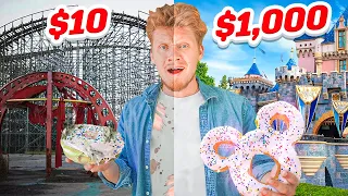 I Survived $10 vs $1000 Amusement Park Food!