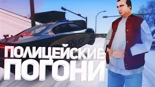 🚗ПОЛИЦЕЙСКИЕ ПОГОНИ на TRINITY RP в GTA SAMP 👮‍♂❄