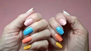 Soft Summer Skittles Manicure