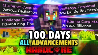 I Completed ALL ADVANCEMENTS in 100 Days of Hardcore Minecraft