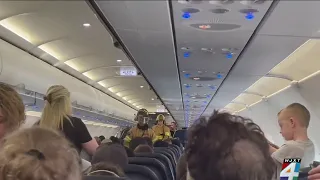 Spirit Airlines flight makes emergency landing at JAX due to battery fire in overhead bin