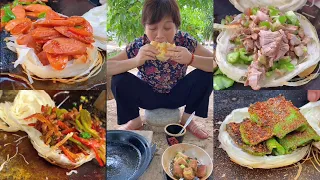 Chinese Burger | Use stone to cook Sausage, Green-pepper, Fatty-pork | FoodiesShow