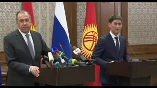 Пресс конференция Сергея Лаврова в Кыргызстане