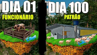 100 dias evoluindo uma granja de porcos | Farming simulator 22