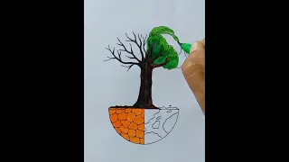 save Tree 🌴 save life 🧬#savetrees  #savetheworld #art  #shorts