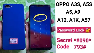 OPPO A3s, A5s, A1k, A57, A12, A5, A9 Hard Reset (Without Pc 2023) All Type Password Lock Remove