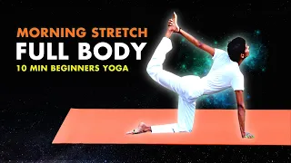 10 min Full Body Morning Yoga Stretch | YOGA WITH AMIT